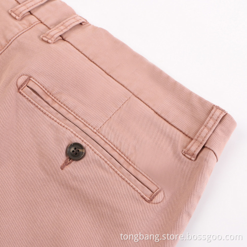 Customized Cotton Spandex Elastane Woven Casual Pant